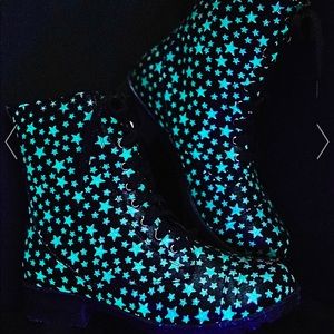 Glow in the Dark ‘Beyond the Galaxy’ Combat Boots